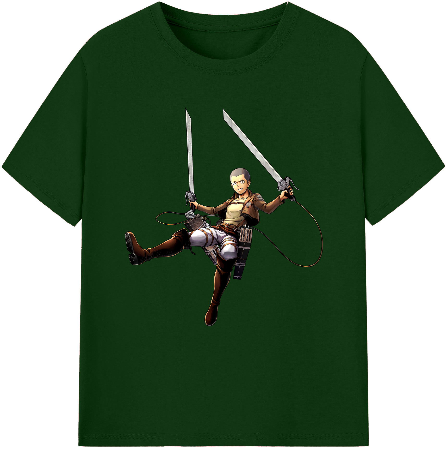 （画像用） 進撃の巨人 コニー·スプリンガー Attack on Titan Connie Springer 綿100％半袖Tシャツ（フロントプリント）